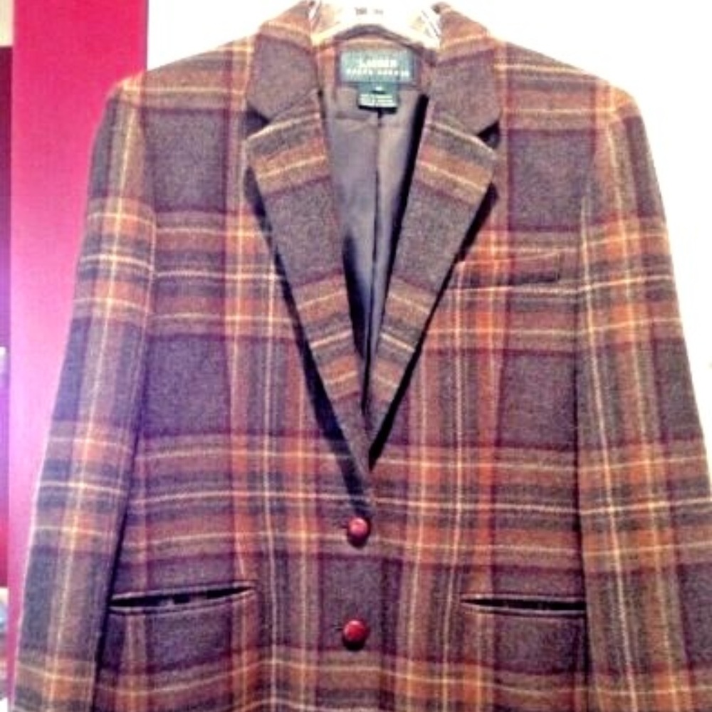 Ralph Lauren Tweed Blazer with suede elbow patches